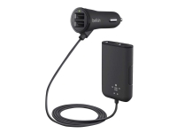 Belkin Road Rockstar - Bilstrømsadapter - 36 Watt - 7.2 A - 4 output-stikforbindelser (USB) - sort