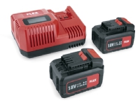 P 55 R Akku Sæt 2 x 5,0 AH Batteri + Lader