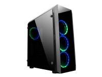Chieftec Gamer Series SCORPION II - Tower - ATX - sidepanel med vindue (hærdet glas) - ingen strømforsyning (ATX) - sort - USB/Lyd