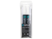 Kridtmarker NAGA, 4,5 mm, hvid, pakke a 2 stk.