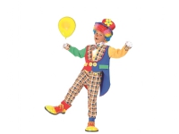 Blomster Klovn Deluxe-kostume (Jakke med falsk skjorte, butterfly, bukser og hat) - 3-4 år