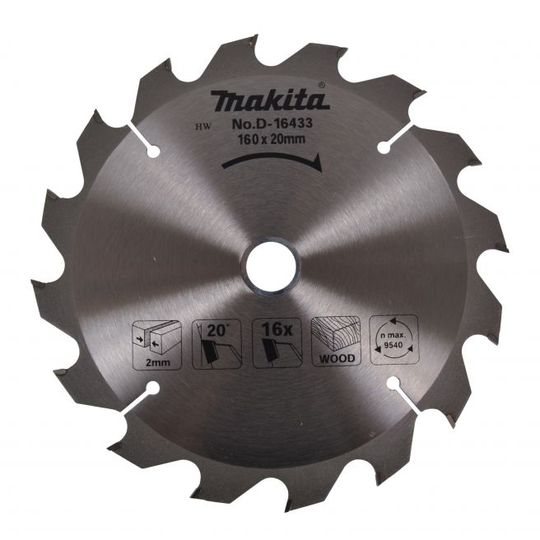 Makita Hm-klinge 160mm 16t - D-16433