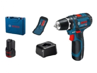 Bosch SKRUEMASKINE GSR 12V-15 2X2AH 10XTB CASE