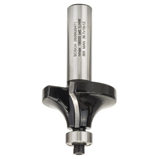 Bosch Afrundningsfræser M/leje Hm 12x12x19mm - 2608628471