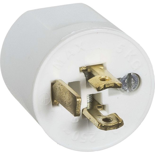 LK Fuga Lampestikprop M/jord 2p Med Jord Hvid - 182B62141L