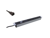 Retex 24155511, Målte, 0U/1U, Aluminium, Aluminium, Sort, 5 AC stikkontakt(er), C19 forbinder