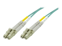 DELTACO - Netværkskabel - LC multimodus (han) til LC multimodus (han) - 1 m. - fiberoptik - 50 / 125 my - OM3