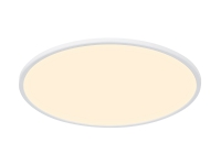 Nordlux Oja 60 - Loftslyspanel - LED - 30 W - klasse E - varmt til køligt hvidt lys - 2700-6500 K - ultratynd - hvid