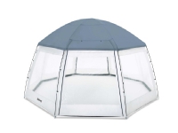 Bestway 58612, Kuppel til swimmingpool, Pool over jorden, Rund, Grå, Transparent, Hvid, PVC, Polyester, 2 dør(e)