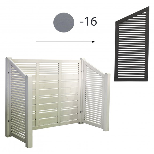 Plus Silence renovationsskjuler 194x82x140/110 cm (LxBxH) - antrazitgrundet