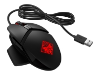 OMEN by HP Reactor - Mus - højrehåndet - optisk - 6 knapper - kabling - USB - sort - for OMEN 25L by HP OMEN by HP Laptop 16 Victus 15L by HP Pavi