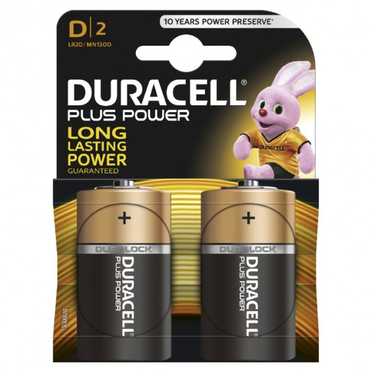 Duracell Plus Power D - 2pk. - Batteri