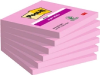 Super Sticky Notes Post-it Tropical Pink, 76 x 76 mm, pakke a 6 stk.