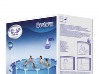 Bestway Steel Pro 56438, 16015 L, Indrammet pool, Stige, Blå, 64,6 kg