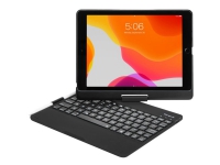 Targus VersaType - Tastatur og folio-kasse - bagbelyst - trådløs - Bluetooth 5.1 - QWERTY - Nordisk - sort tastatur, sort etui - B2B - for Apple 10.2