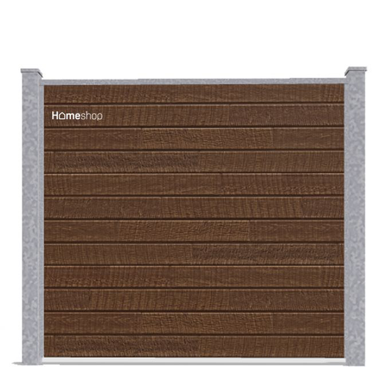 Wimex Aalborg Royal Fibercement Hegn - MediumBrown Startsæt H 140 cm B 197 cm