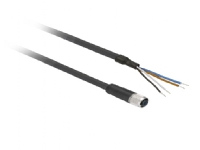 Schneider Electric XZCPV1141L10, 10 m, M12, Hunstik, Sort, Polyvinylchlorid (PVC), -25 - 80 °C