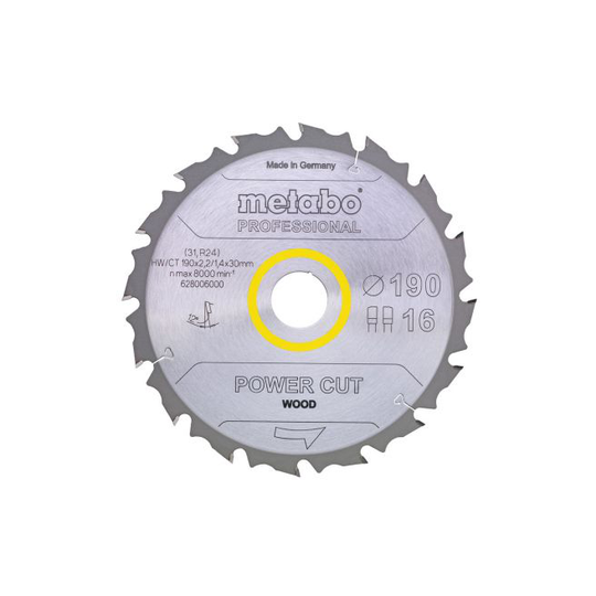 Metabo 4007430177209 - 628010000 Rundsavklinge power cut wood, kvalitet professional, til håndrundsav