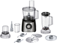 Bosch MultiTalent 3 MCM3501M -Foodprocessor 800 W - børstet rustfrit stål/sort