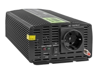 Green Cell - DC til AC inverter - 12 V - 1000 Watt - sort