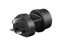 MicroConnect Universal adapter UK/Schuko - Stikadapter - CEE 7/7 (hun) til BS 1363 (hun) - sort - United Kingdom