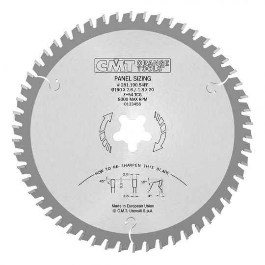 CMT Klinge 190x2,6xFF Z54 TF - 281.190.54FF
