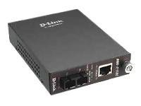 D-Link DMC 515SC - Fibermedieomformer - 100Mb LAN - 10Base-T, 100Base-FX, 100Base-TX - RJ-45 / SC enkelttilstand - op til 15 km