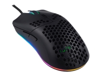Fourze GM800 RGB - Mus - Optisk - 5 Knapper - Kabling - USB - Sort