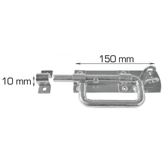 Home-it Skudrigle med Ø10 x 33 x 150 mm elforzinket