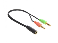 Sandberg Headset Converter - Headsetadapter - stereo mini-jackstik (han) til 4-pæl ministik (hun)