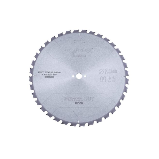 Metabo 4061792177116 - 628649000 Rundsavklinge power cut wood, kvalitet classic, til semistationære rundsav
