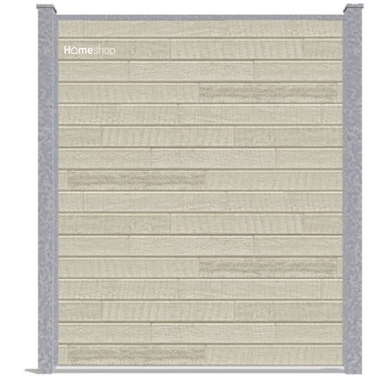 Wimex Aalborg Royal Fibercement Hegn - WhiteAsh Startsæt H 180 cm B 197 cm