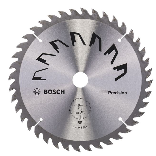 Bosch Rundsavsklinge Precision 184x2x16mm T40 - 2609256864