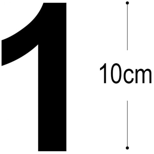 Allux Sort folietal nr. 1 - 10 cm - F67201