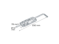 Home>it® Skudrigle med skruer Ø14 x 78 x 230 mm galvaniseret