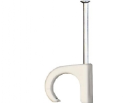 SCHNEIDER ELECTRIC Clips rund 10-14mm hvid søm 30mm - (100 stk.)