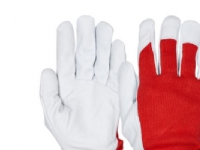 Basic Light RED handske str.11 - Handske i gedeskind med velcrolukning