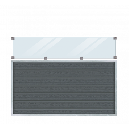 Plus Artura Komposithegn m/klart glas - 180×135 cm - 175317-1