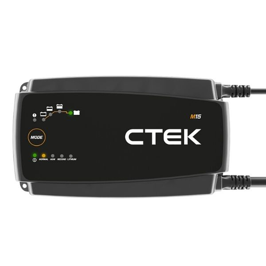 Ctek m15 eu, batterilader 12v, 15a