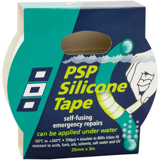 PSP Silicone tape 25mm x 3m Hvid