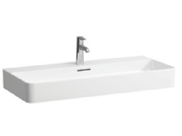 Laufen Val hvid håndvask fremstillet af SaphirKeramik 95 x 42 cm med hanehul og glaseret overløb