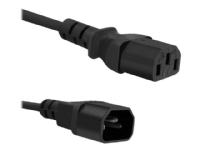 Qoltec - Strømkabel - IEC 60320 C13 til IEC 60320 C14 - AC 250 V - 10 A - 1.8 m