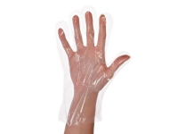 Handsker engangs medium HDPE transparent 500stk/pak - (500 stk.)