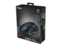 Trust GXT 133 Locx - Mus - højrehåndet - optisk - 6 knapper - kabling - USB
