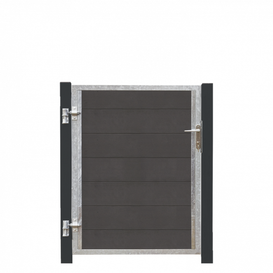 Plus Futura Kompositlåge VI 99×127 cm cm + 16 cm gråsorte stålstolper - 17561-21