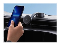 Anker 613 (MagGo) - Trådløs opladerholder til bil + bilstrømsadapter - 7.5 Watt - sort - for Apple iPhone 12, 12 mini, 12 Pro, 12 Pro Max, 13, 13 min