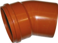 PVC-bøjning 30°, 250mm - glat kloak, Uponor