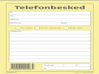 Telefonbesked 100x148mm højformat m/100 blade 92 2200 80 - (10 stk.)