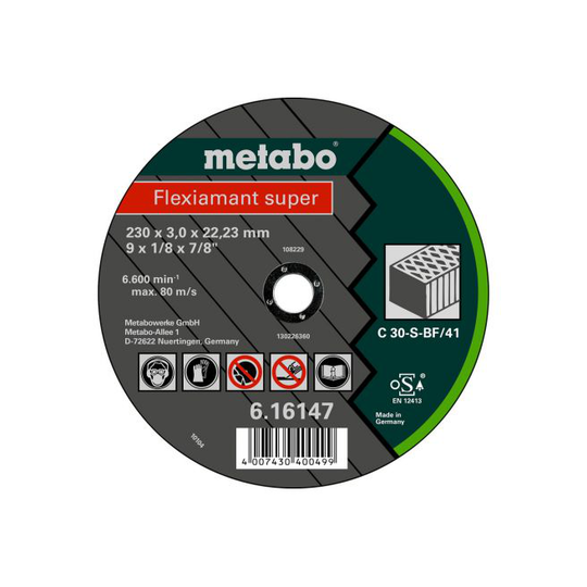 Metabo 4007430400499 - 616147000 Kvalitetsklasse C 30-S Flexiamant Super sten