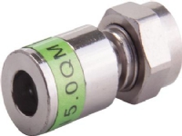 TRIAX F-compression connector til nem og hurtig montering på coax kabler.